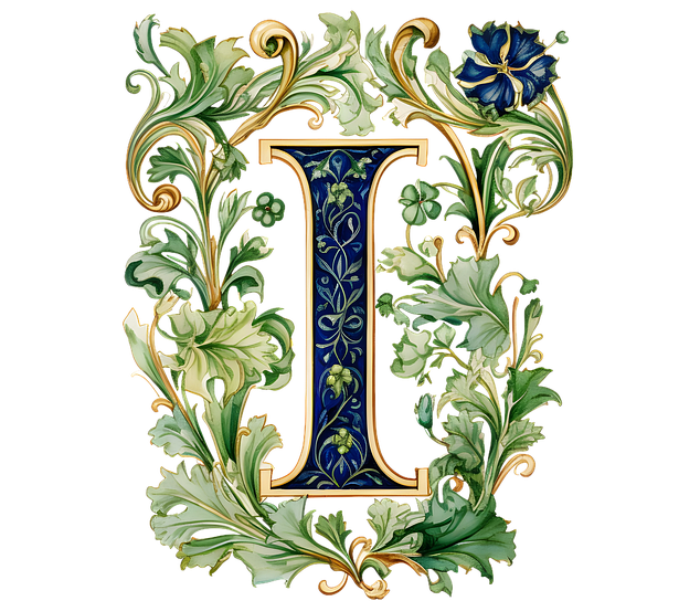 The letter 'I' in tapestry