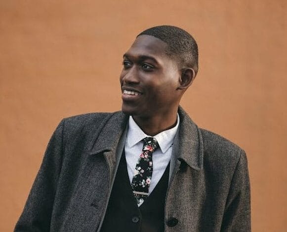 Smiling man feeling confident