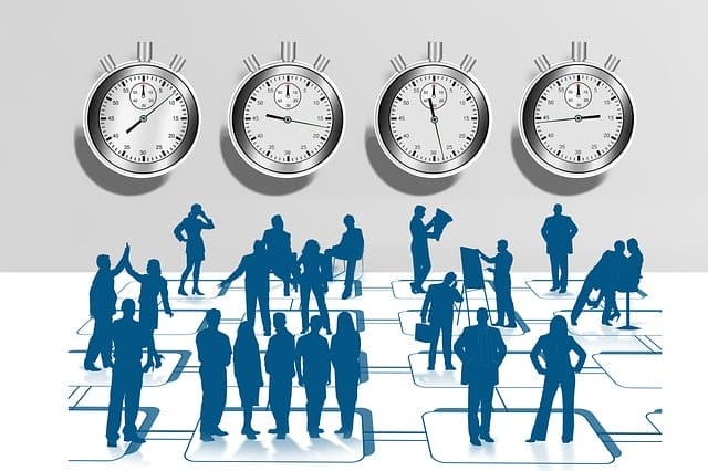 business people under timescale pressure